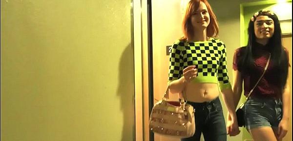  Redhead tgirl plows her shemale gf after bj